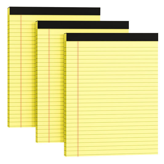 MSKKSM Legal Pads – Yellow, 8.5x11", 3 Pack