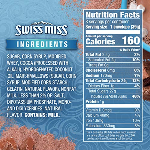 Swiss Miss Hot Cocoa Mix with Marshmallows, 8 Count