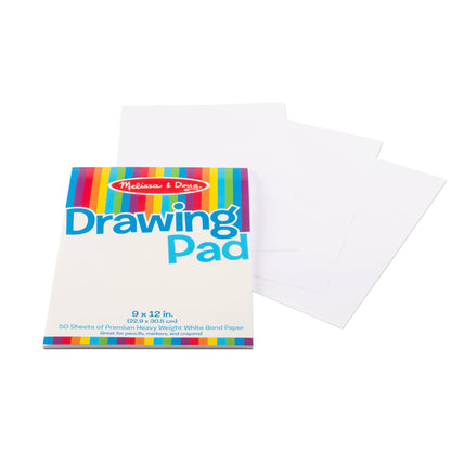 Melissa & Doug Drawing Paper Pad, 3-Pack (9x12") – 50 Sheets Each