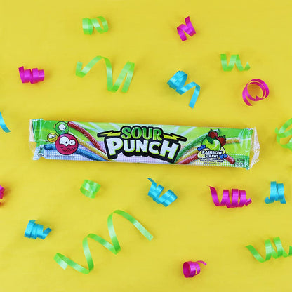 Sour Punch Rainbow Sour Straws 24 Pack – 2oz Each