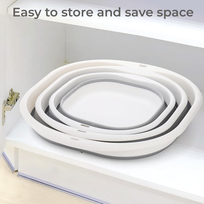 Goaste Collapsible Wash Basin, 3 Pack, Grey