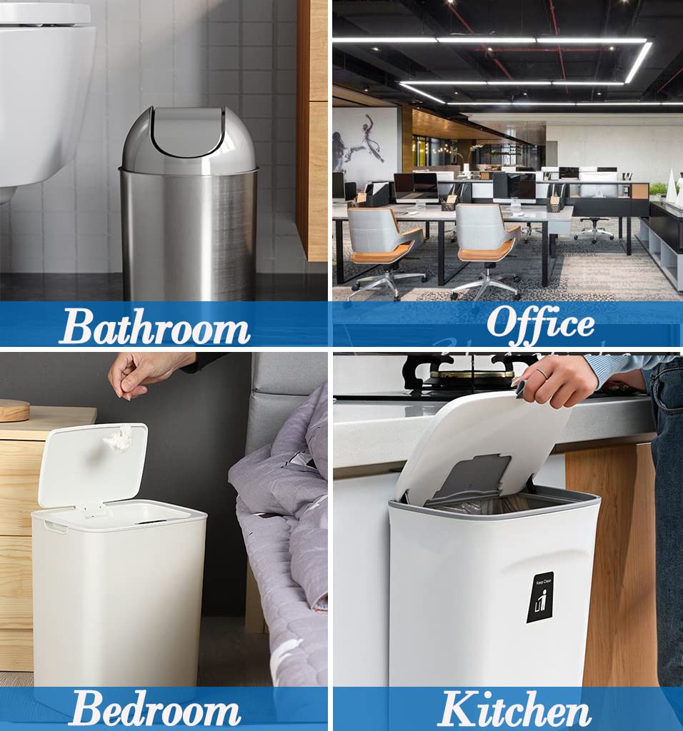 1.6 Gallon Small Clear Trash Bags, 120 Count – Strong Mini Bin Liners for Bathroom & Office