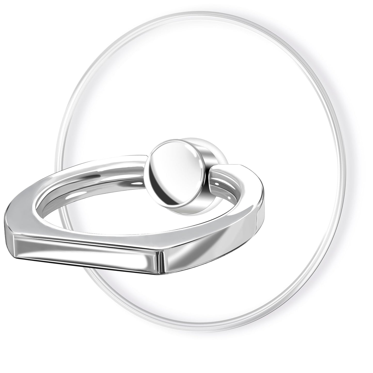 TACOMEGE Transparent Phone Ring Grip Holder – Clear Round
