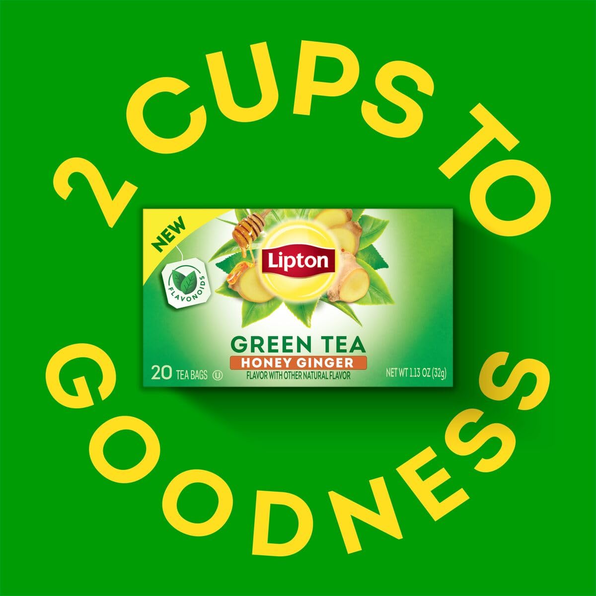 Lipton Honey Ginger Green Tea Bags, 120 Count