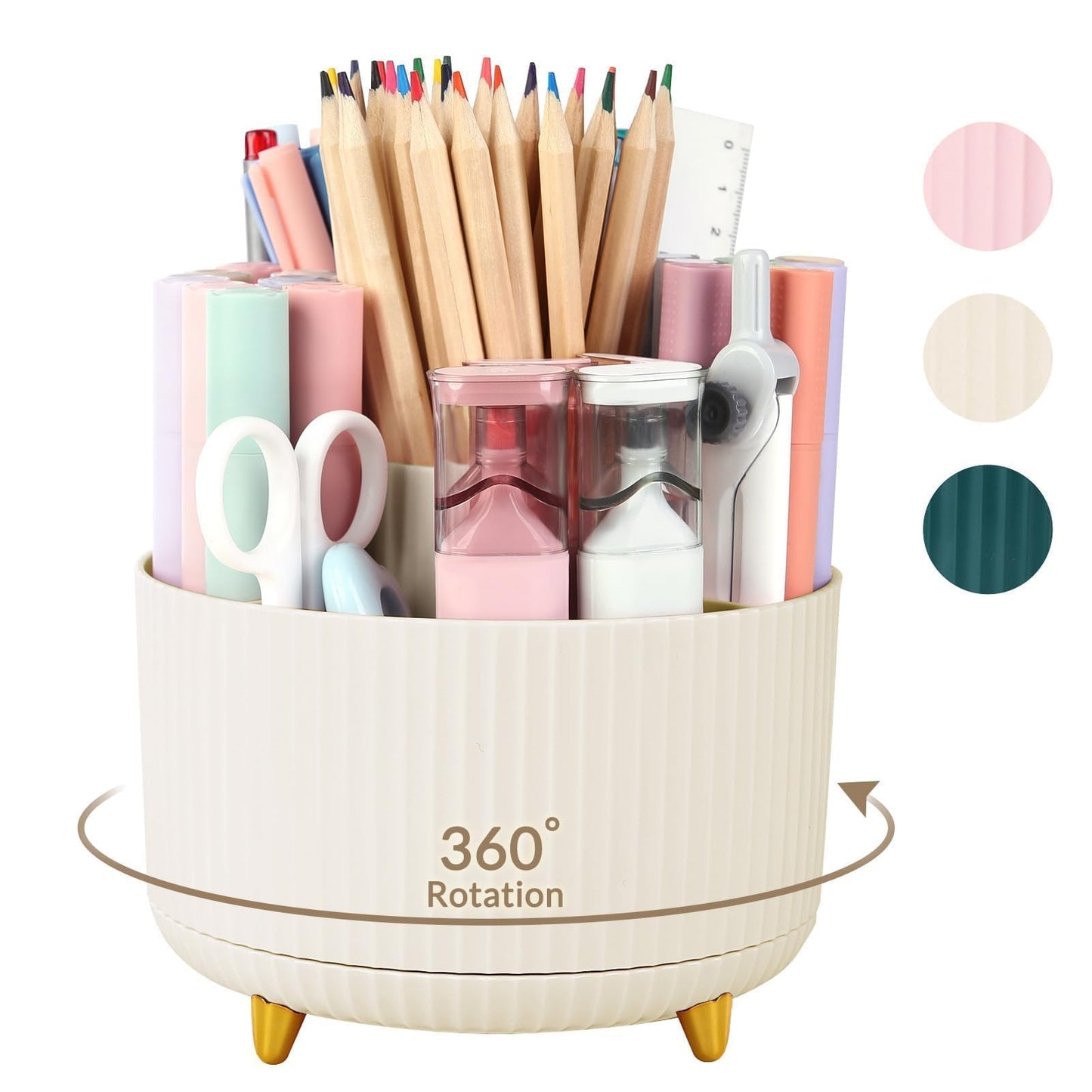 SKYDUE 360° Rotating Pen Organizer – 5 Slots