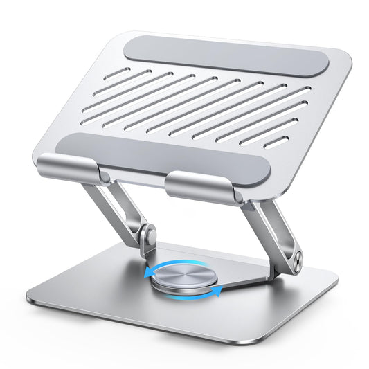 UGREEN 360° Rotating Tablet Stand – Aluminum Adjustable – Silver