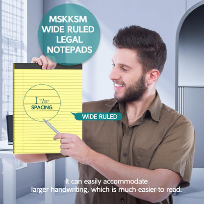 MSKKSM Legal Pads – Yellow, 8.5x11", 3 Pack
