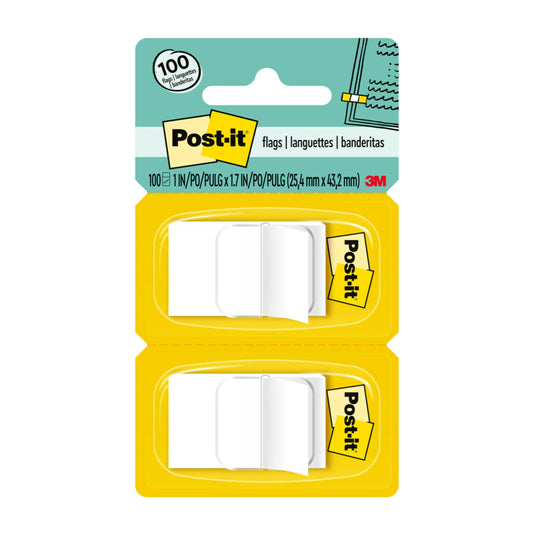 Post-it White Flags 1 Inch Wide – 2 Dispensers