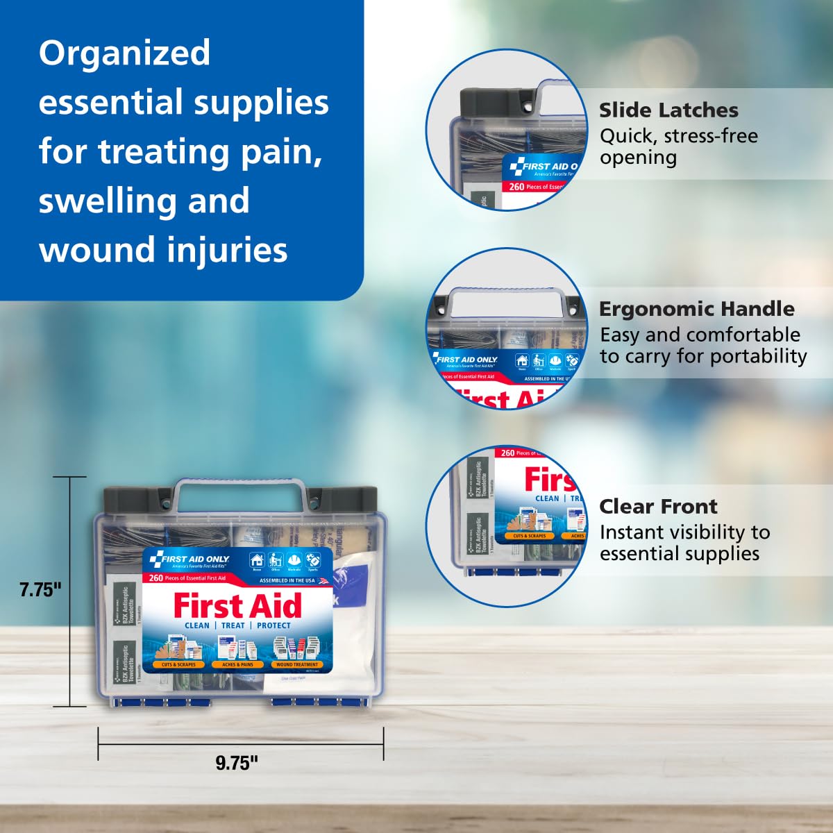 First Aid Only OSHA 50-Person First Aid Kit – 260 Pieces