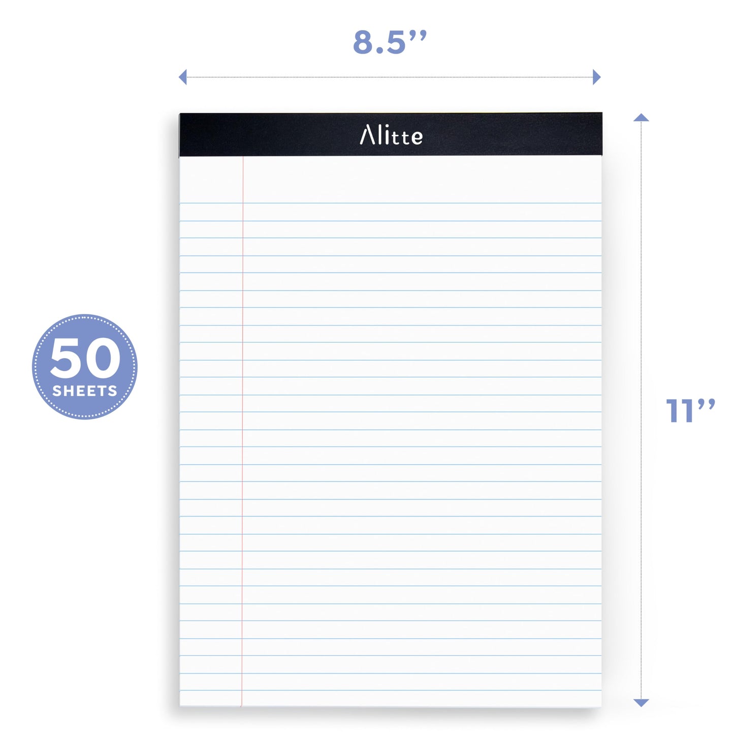 Alitte Legal Notepads – 8.5x11", 12 Pack