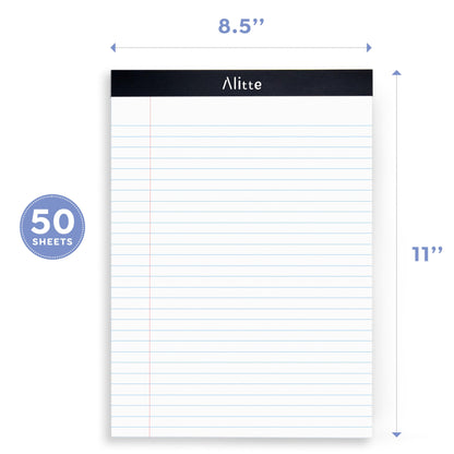 Alitte Legal Notepads – 8.5x11", 12 Pack