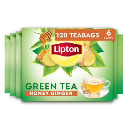 Lipton Honey Ginger Green Tea Bags, 120 Count