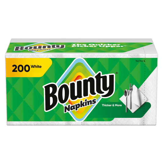 Bounty Paper Napkins White 200 Count