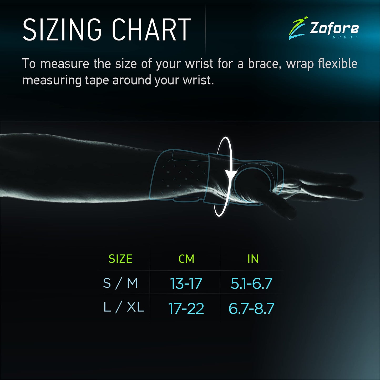 ZOFORE SPORT Wrist Brace for Carpal Tunnel – Left (L/XL)