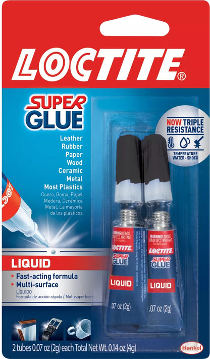 Loctite Super Glue Liquid 2 Pack – Fast Dry Clear Adhesive