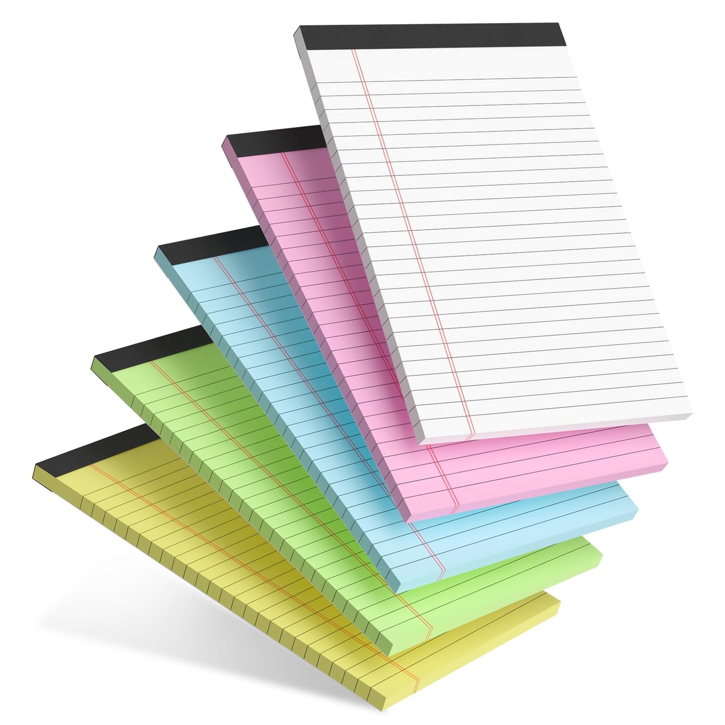 5-Pack Small 5x8 Color Note Pads – College Ruled