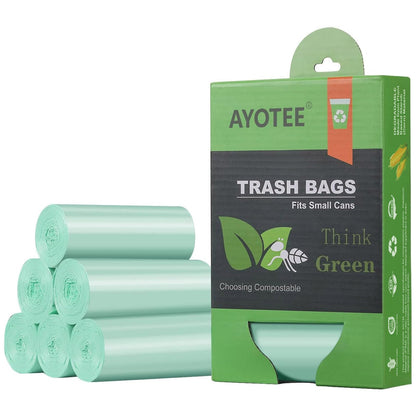 AYOTEE 1.2 Gal Compostable Trash Bags, 5L, Green