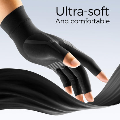 FREETOO Compression Arthritis Gloves – Black (Medium)