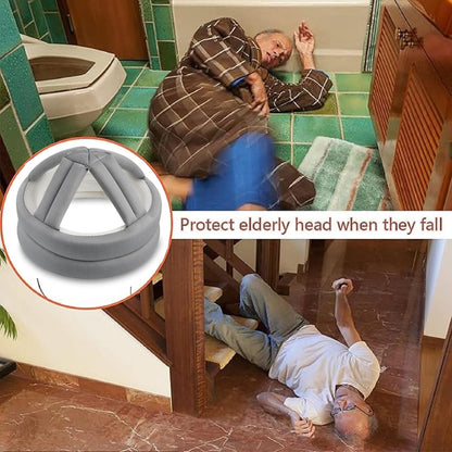 Adjustable Elderly Safety Helmet for Fall Protection – Gray Mesh
