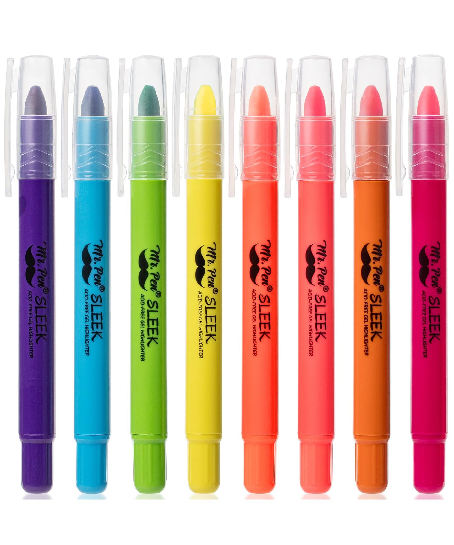 Mr. Pen No Bleed Gel Highlighters – 8 Pack