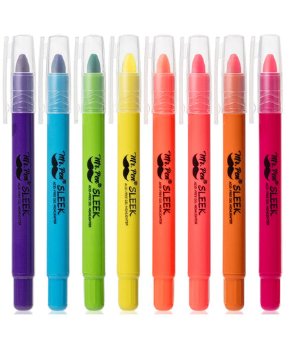 Mr. Pen No Bleed Gel Highlighters – 8 Pack