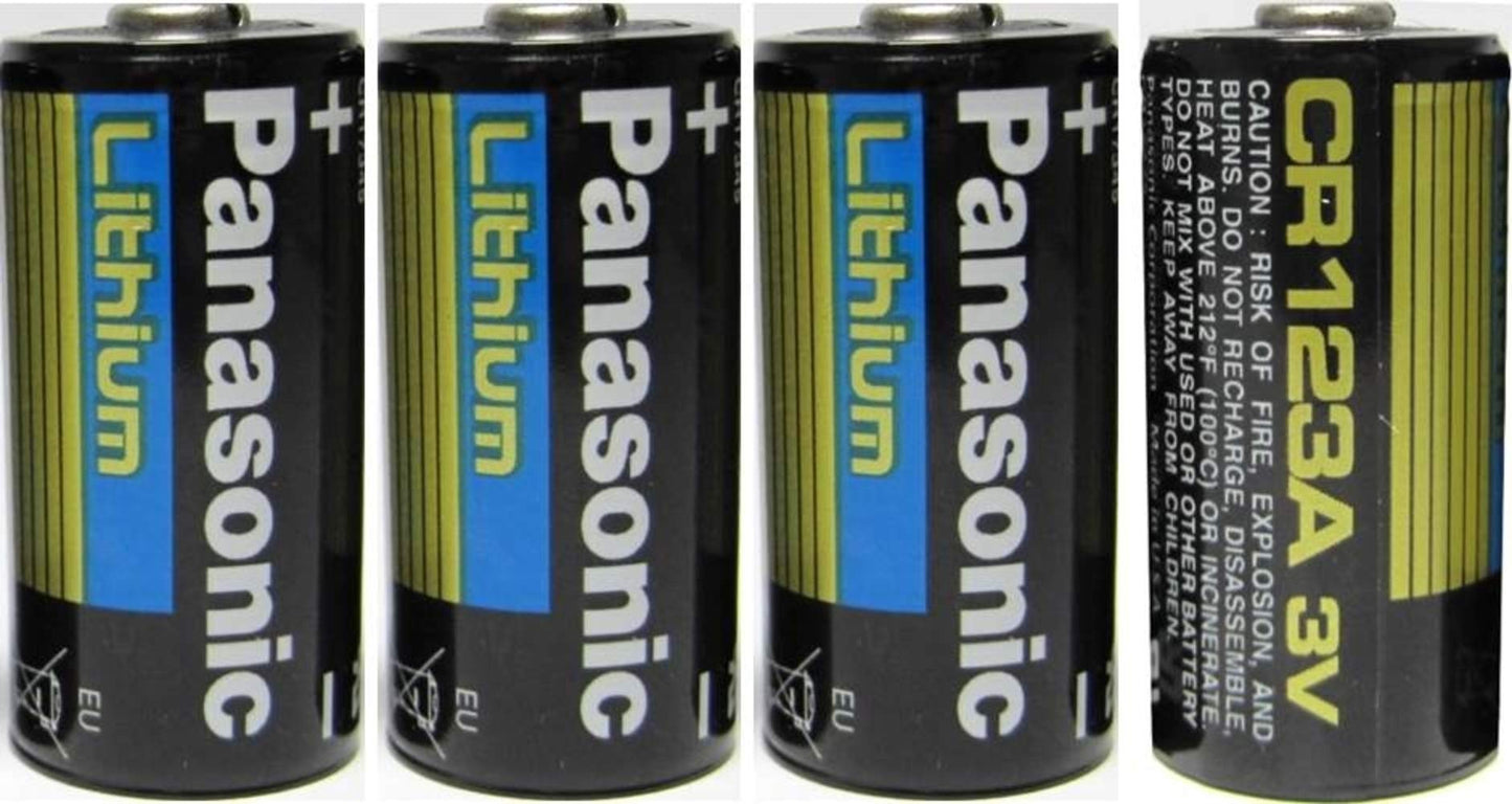 Panasonic CR123A Lithium Batteries – 4 Pack