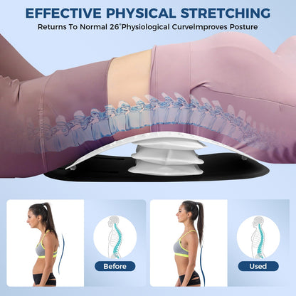Adjustable Back Stretcher with Acupressure Points for Pain Relief