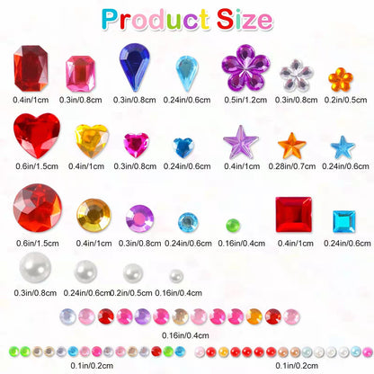 MYDBUYSOME 2774pcs Gem Stickers for Crafts