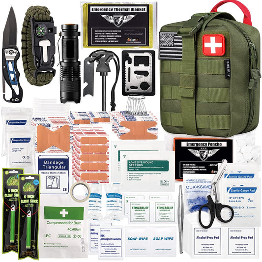 EVERLIT 250-Piece Survival First Aid Kit – OD Green