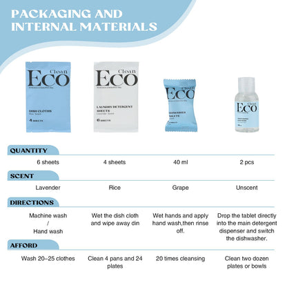 ECOPPEAL Kitchen Cleaning Kit, 4 Piece Set