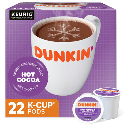 Dunkin’ Milk Chocolate Hot Cocoa K-Cups 22 Count