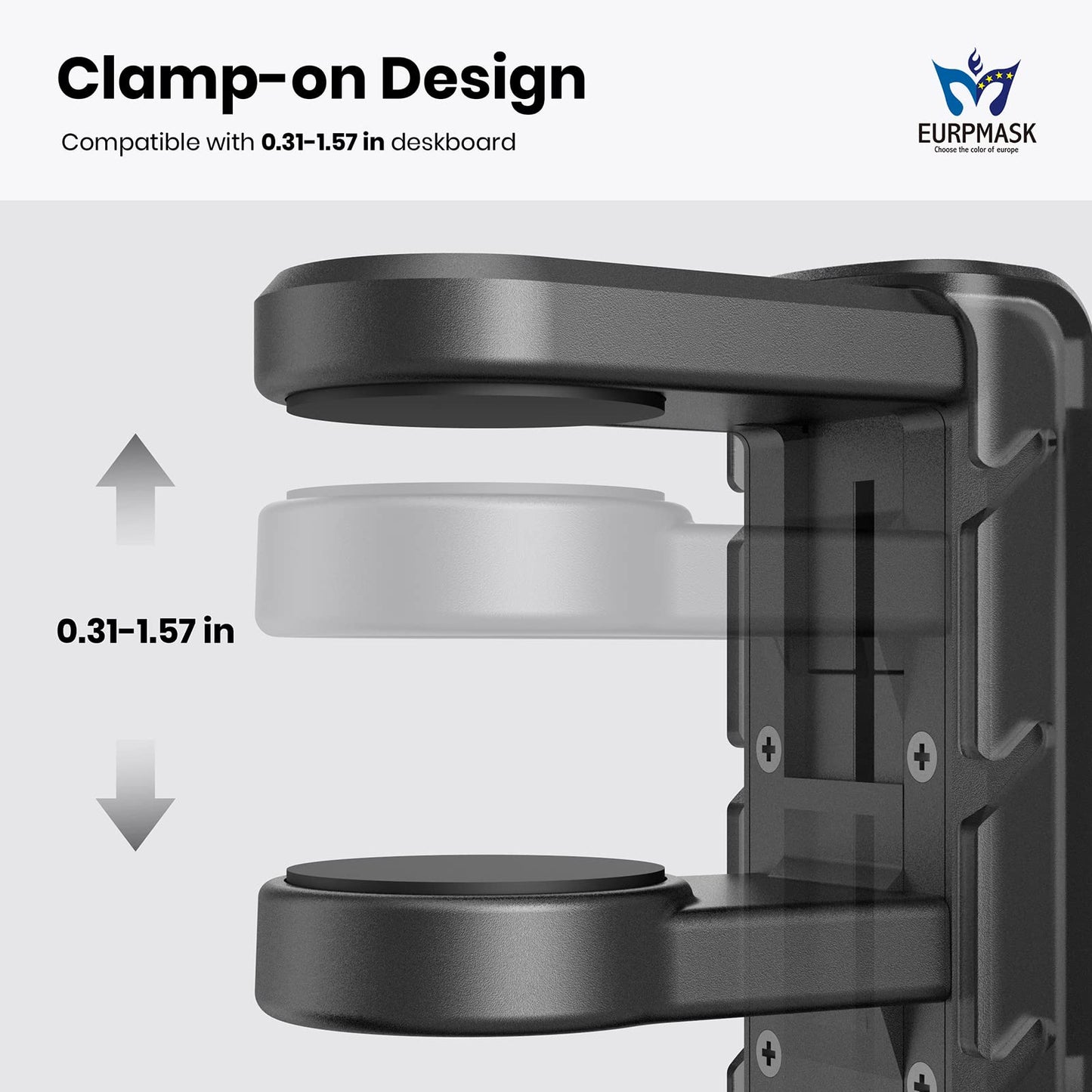 EURPMASK 3-in-1 Gaming Headset & Controller Holder Stand – Black