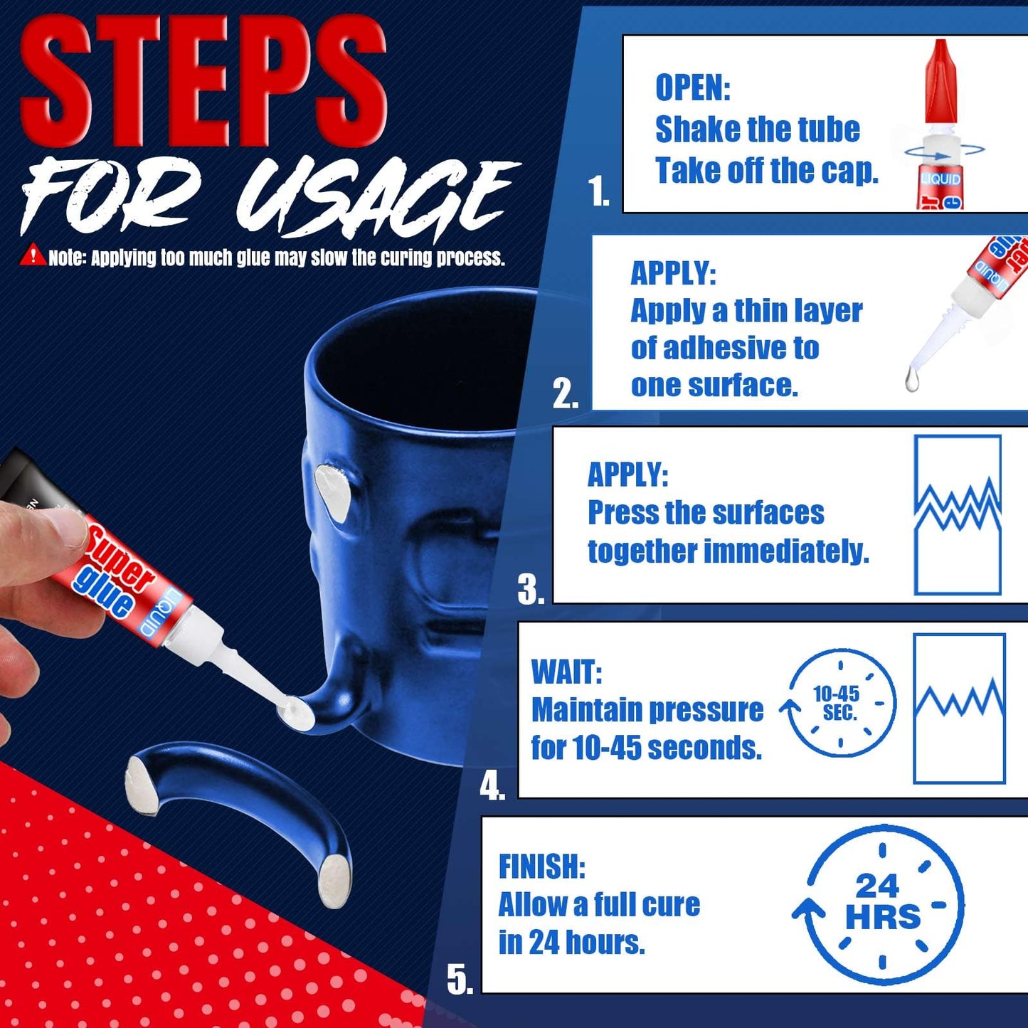 Super Glue Liquid 3g (12 Pack) – Fast Dry, Strong Adhesive for Crafts & Repairs