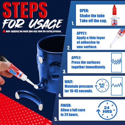 Super Glue Liquid 3g (12 Pack) – Fast Dry, Strong Adhesive for Crafts & Repairs