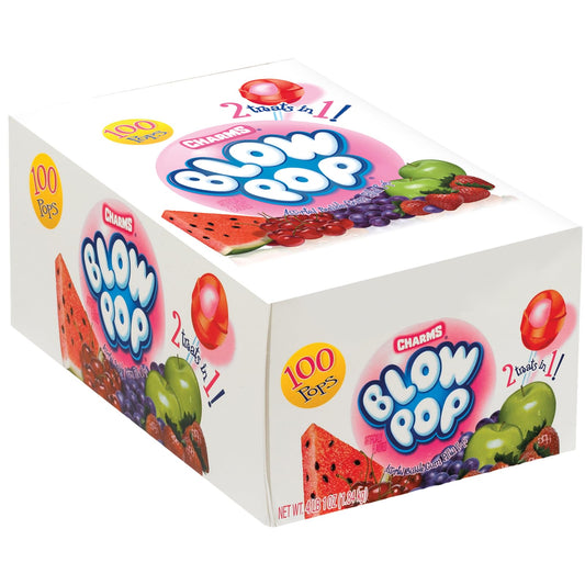 Charms Blow Pops Lollipops 100 Count Box