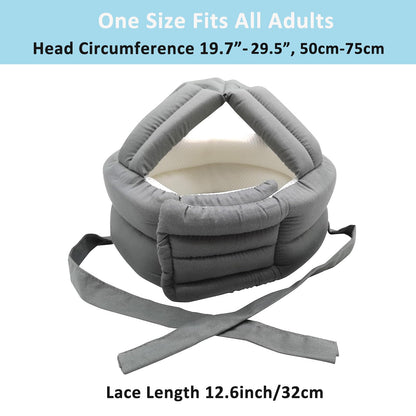 Adjustable Elderly Safety Helmet for Fall Protection – Gray Mesh