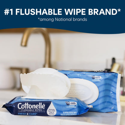 Cottonelle Flushable Wet Wipes, 336 Count