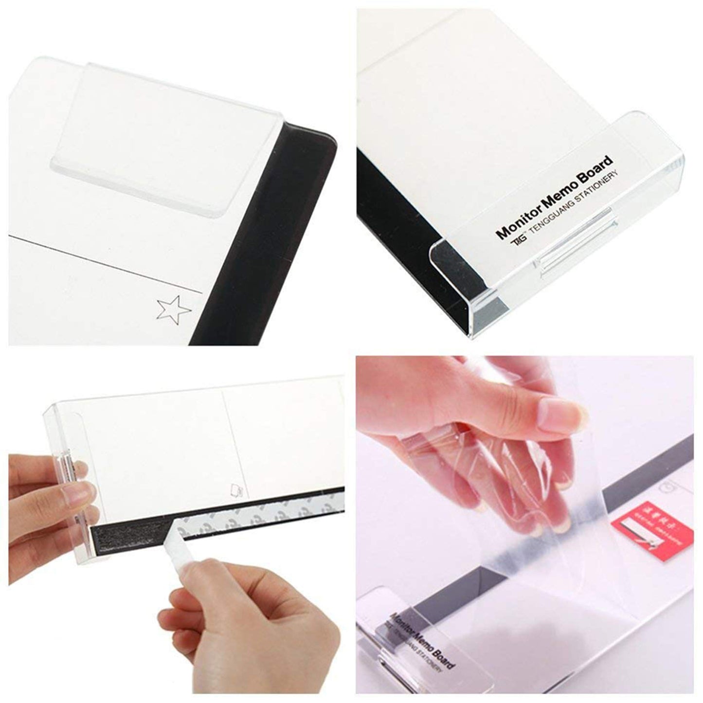 MINSA Acrylic Monitor Side Panels with Sticky Boards – Transparent