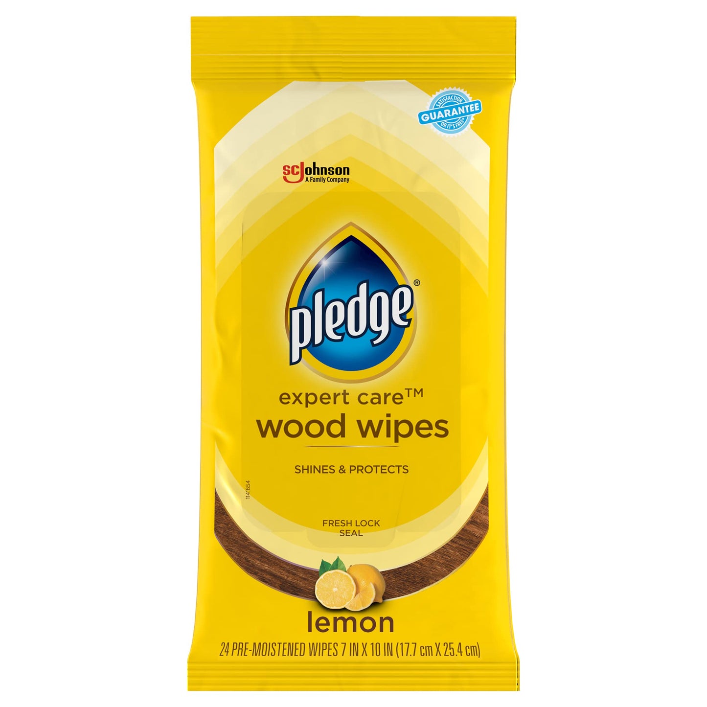 Wood Cleaning Wipes, 24 Count – Lemon Scent, Enhances Shine