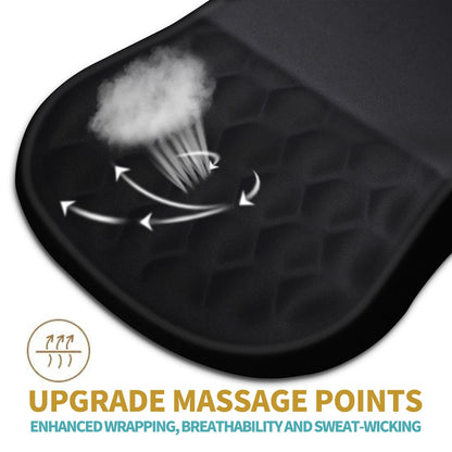 Hokafenle Mouse Pad with Wrist Support & Massage Design – Black