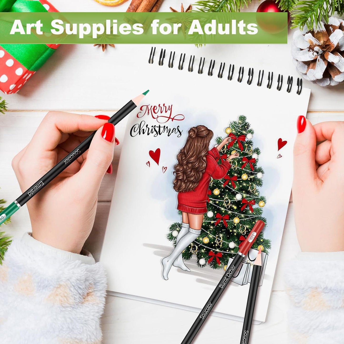 Soucolor Spiral Sketch Book – 9x12", 100 Sheets