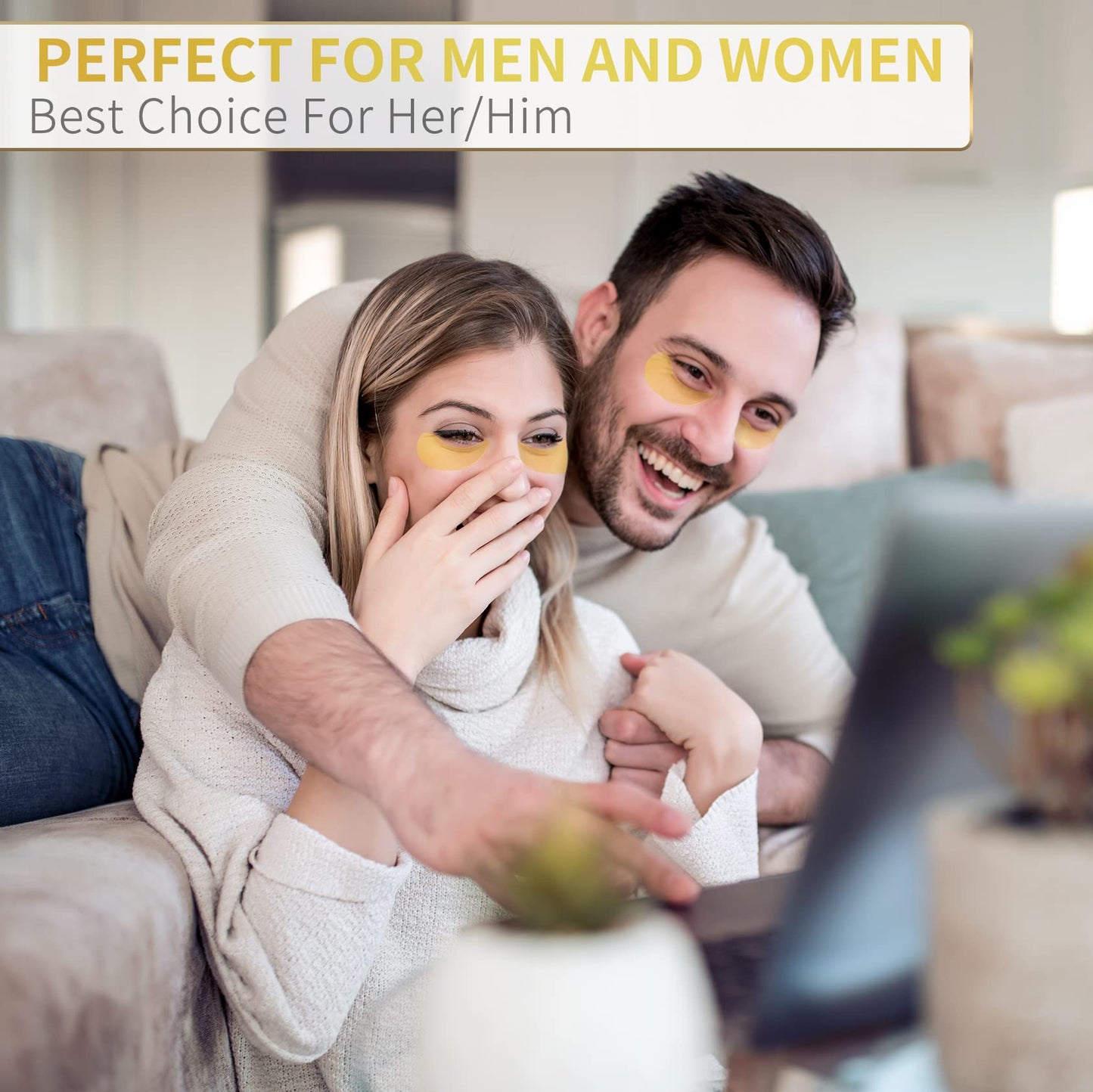 Nazano 24K Gold Under Eye Patches, 60 Pack