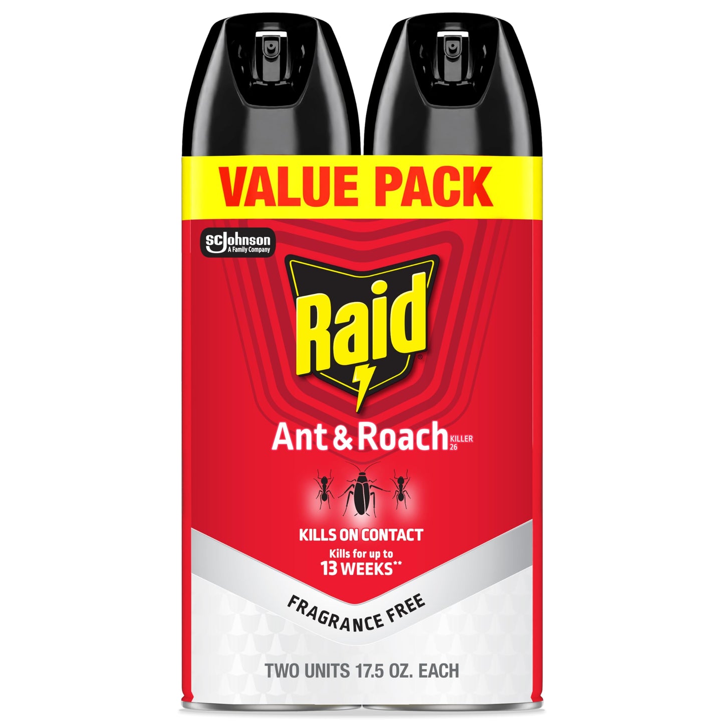 Ant & Roach Killer Spray, 17.5 oz, 2 Pack – Fragrance Free, Kills on Contact