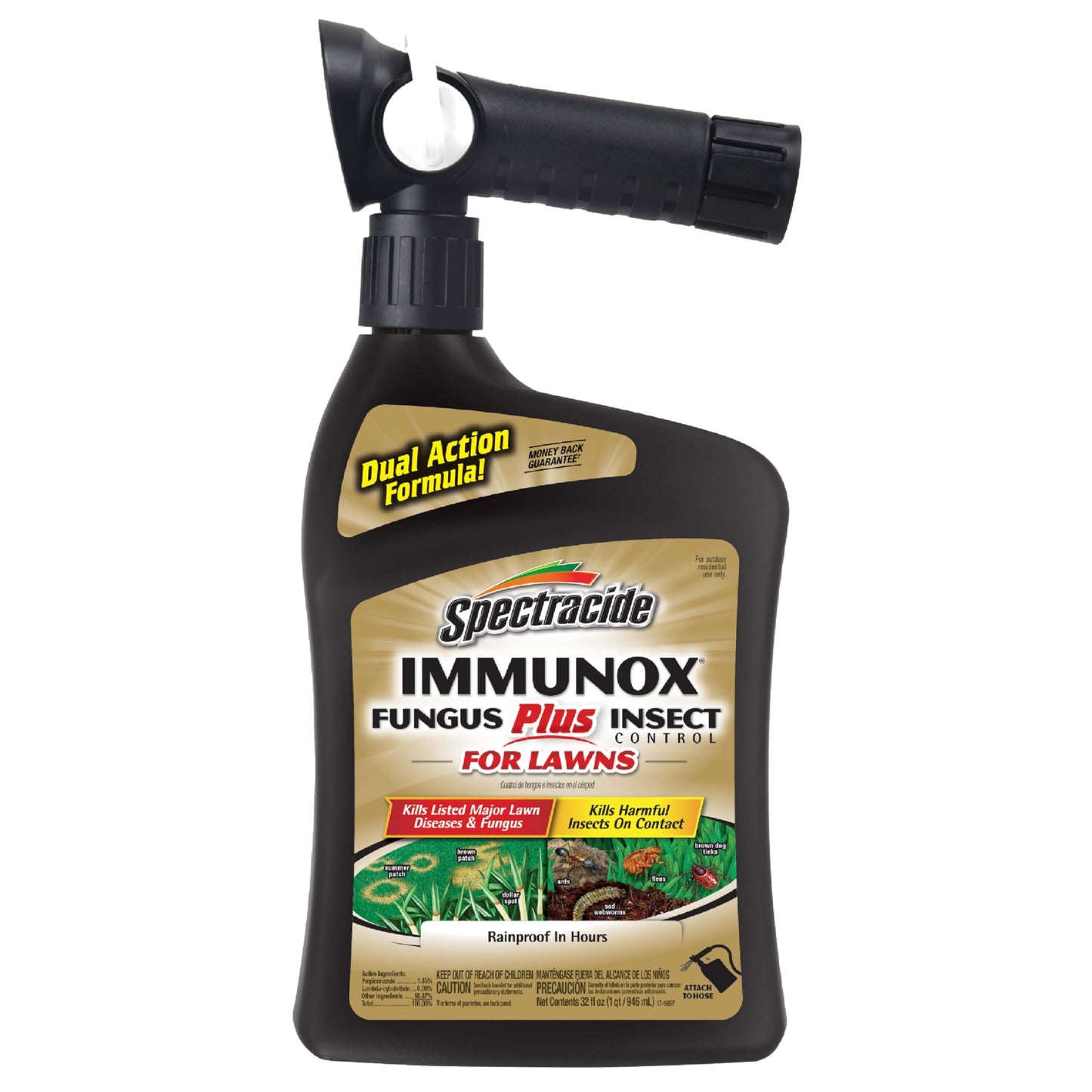 Fungus & Insect Control for Lawns, 32 oz – Dual Action Hose-End Spray