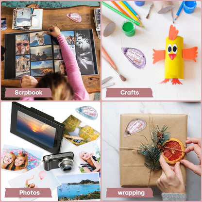 Double-Sided Scrapbook Tape Rollers – 4 Pack