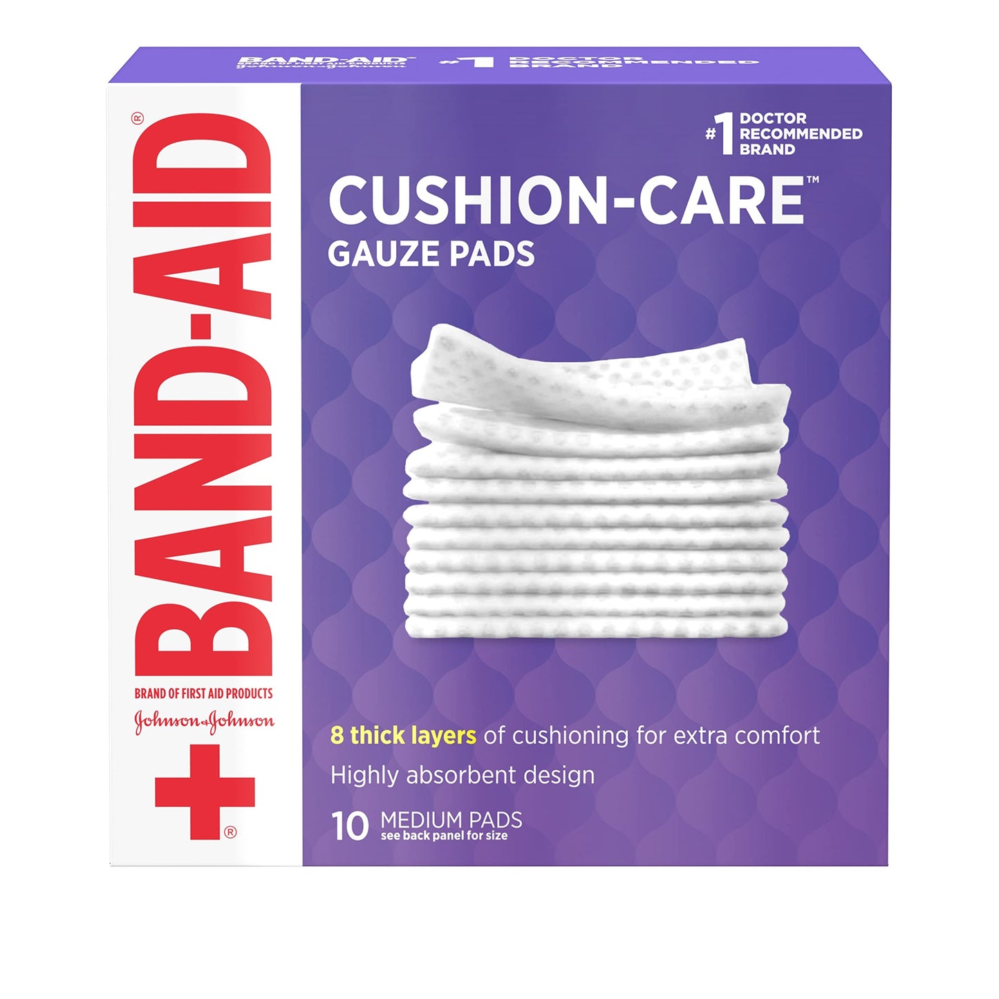 Band-Aid Cushion Care Non-Stick Gauze Pads – 10 Count