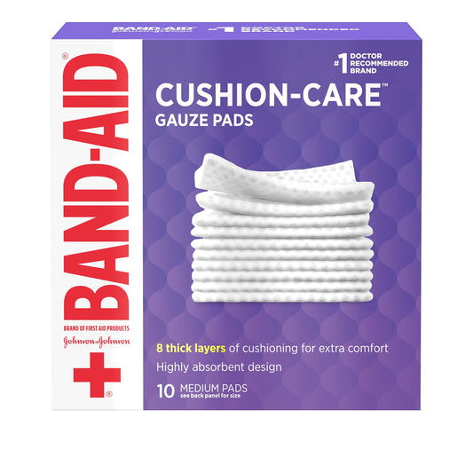 Band-Aid Cushion Care Non-Stick Gauze Pads – 10 Count