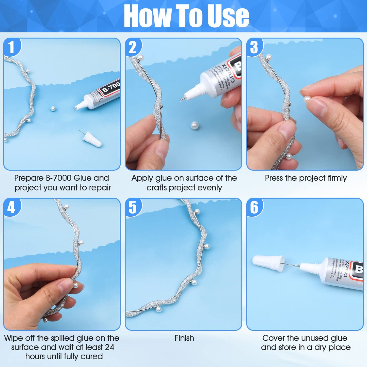 B-7000 Multi-Purpose Craft Glue 4x15ml – Clear