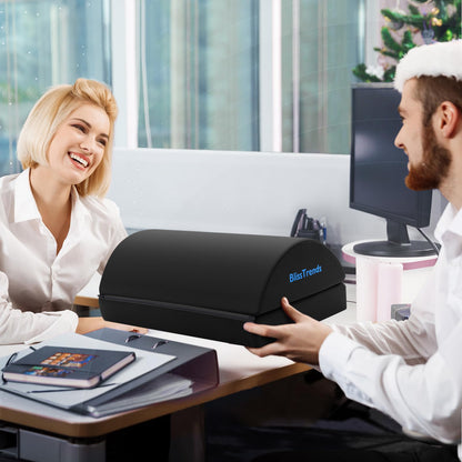 BlissTrends Adjustable Under Desk Footrest – Black