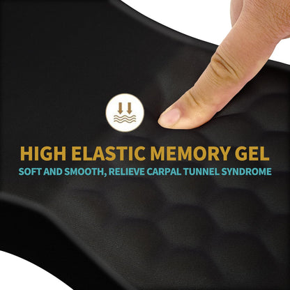 Hokafenle Mouse Pad with Wrist Support & Massage Design – Black